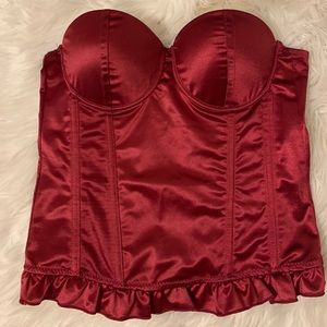 Silk Burgundy Corset